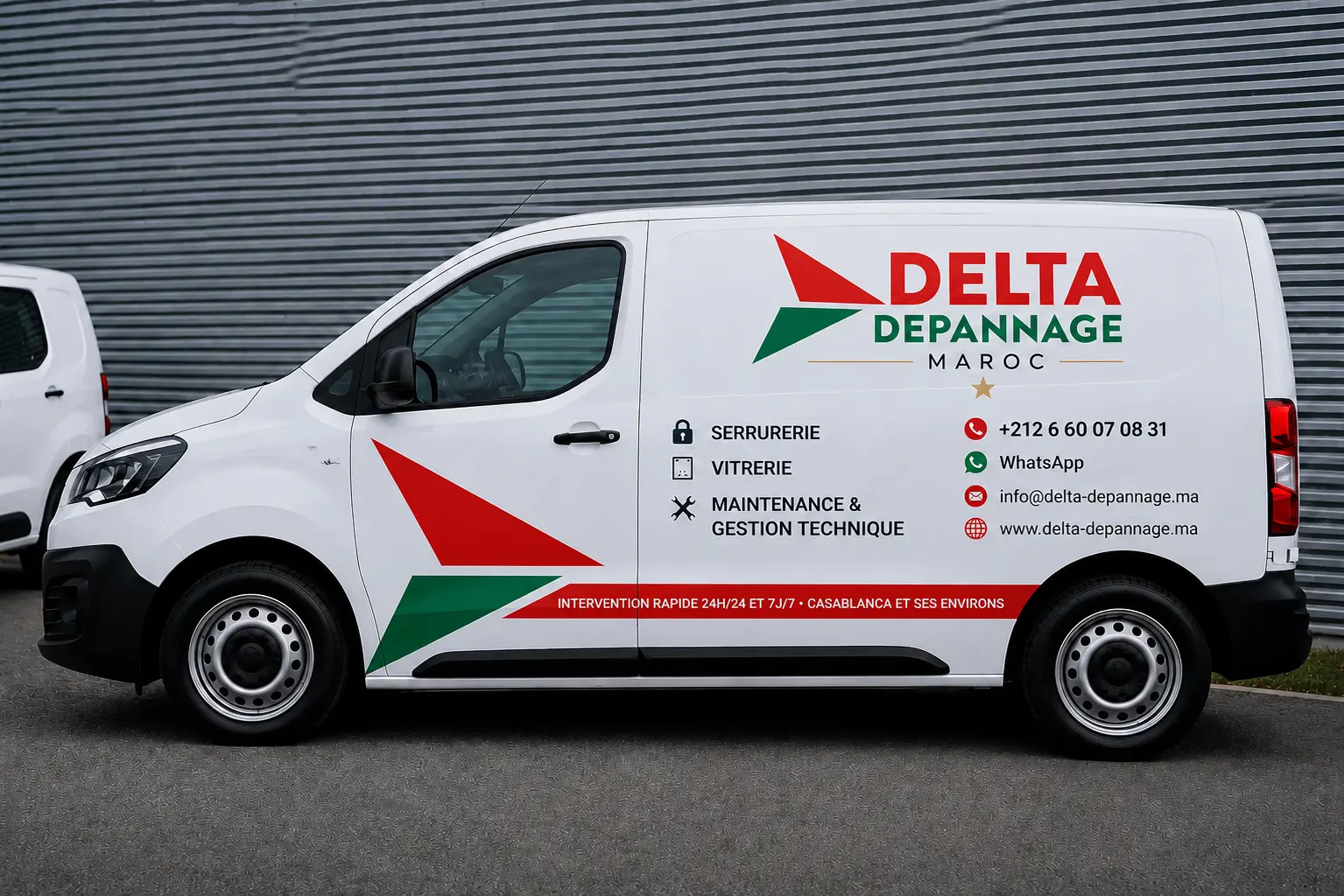 Camionnette de service Delta Dépannage Maroc à Casablanca